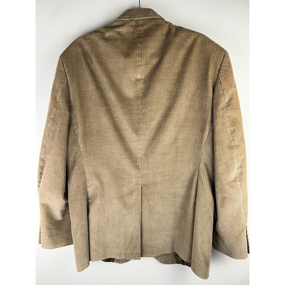 VTG Hunt Valley Corduroy Sport Coat Men's 44 L Tan Brown Jacket Blazer Academia - Picture 15 of 16